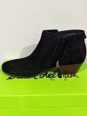 Sam Edelman Petty Ankle Bootie | black suede | size: 8